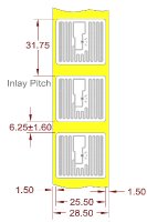 Alien UHF RFID tag, ALN-9629-FWRW Square Higgs 3, 26mm x 26mm, nalepovací