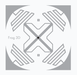 UHF RFID tag, Frog 3D Monza 4I, 43mm x 43mm, Self-adhesive, Wet Inlay