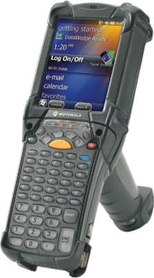Zebra MC9000 - 2D, WPAN, WLAN, Win CE 7.0, 53 kláves, rukojeť
