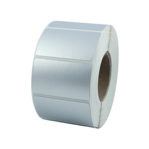 Samolepící etikety 50mm x 30mm, stříbrný datapol, 1000 et/kot. (cena za 1000 ks)