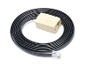 Extension cable RJ12 for cash drawer, 2 m, black