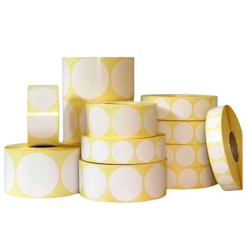 Samolepící etikety kruh 60mm, bílý PE, 1000 et/ kot. (cena za 1000 ks)