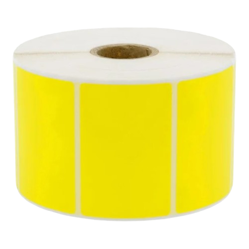 Samolepící etikety 80mm x 20mm, žlutý PE, 2000 et/kot. (cena za 1000 ks)