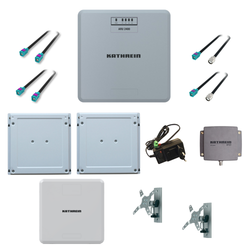 Demo SET: 1x ARU-2400 RAIN RFID čtečka, 2x SMSH anténa, 1x WRA-7070 anténa, 1x MiRa-100 anténa, zdroj & kabely & software