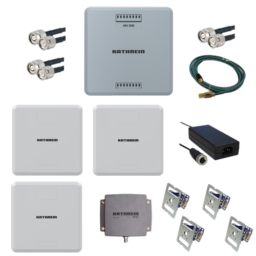 Demo SET: 1x ARU-3500 RAIN RFID čtečka, 3x WRA-7070 anténa, 1x MiRa-100 anténa, zdroj & kabely & software