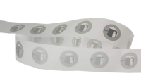 NFC Tag (NTAG215) 540 Bytů, průsvitná samolepka 13.56 MHz, průměr 2,5 cm