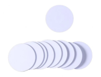 NFC/ISO14443 plastové kolečko, 13,56MHz, bílá, NTAG215, průměr 2,5 cm