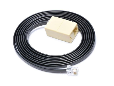 Prodlužovací kabel RJ12 pro pokladní zásuvku, 2 m, černý
