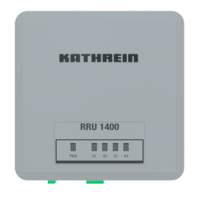 Kathrein RRU-1400 RAIN RFID čtečka, ETSI 865-868MHz, 4 porty FAKRA, IP40, PoE+, GPIO
